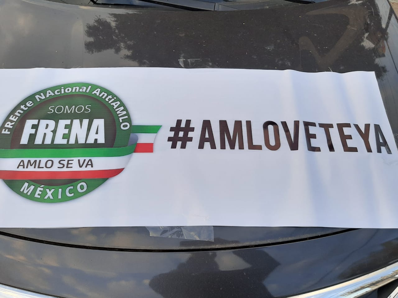 Lleva a cabo Frente Nacional Anti AMLO quinta caravana en Hermosillo