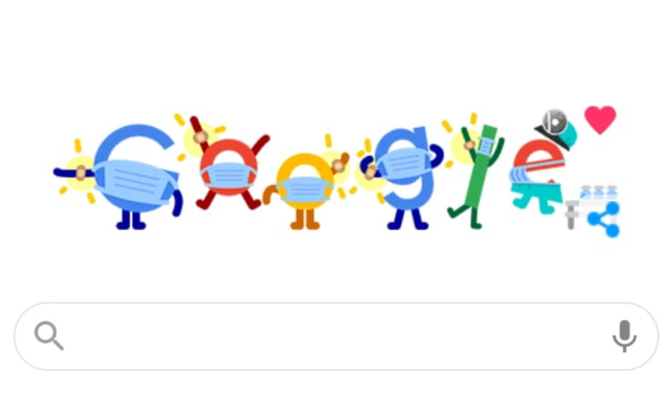 Google dedica su nuevo doodle a la prevención contra el Covid-19